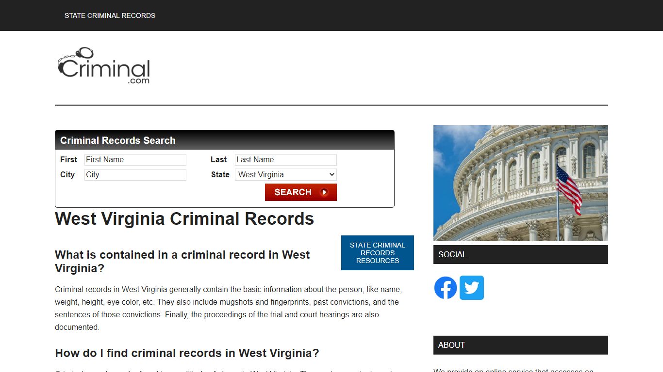 West Virginia Criminal Records