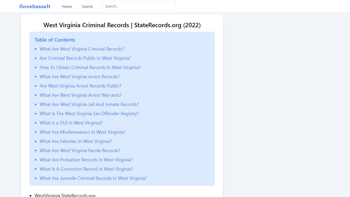West Virginia Criminal Records | StateRecords.org (2022)
